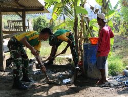 Yonif 323 Kostrad Bantu Bangun Pesantren, Warga Lakbok Sambut Antusias