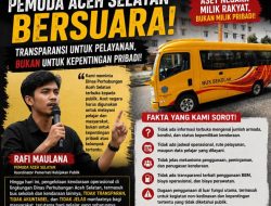 Soroti Pengelolaan Aset Daerah, Rafi Maulana Minta Audit Menyeluruh Kendaraan Operasional Dishub Aceh Selatan