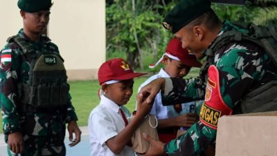 Sentuhan Nyata di Perbatasan, Satgas Yonarhanud 1 Kostrad Hadirkan Jembatan yang Menghubungkan Kehidupan Warga