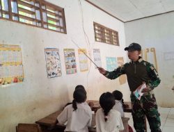 Satgas Yonarhanud 2 Kostrad Jadikan Sekolah di Perbatasan Ruang Menumbuhkan Nasionalisme Sejak Dini
