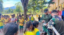 Satgas Yonarhanud 2 Kostrad Perkuat Kepedulian di Perbatasan, Program Makan Bergizi Jadi Penyemangat Belajar Anak-anak