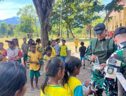 Satgas Yonarhanud 2 Kostrad Perkuat Kepedulian di Perbatasan, Program Makan Bergizi Jadi Penyemangat Belajar Anak-anak