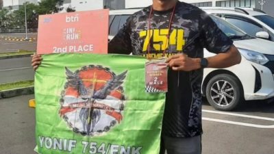 Prajurit Yonif Raider 754 Kostrad Tunjukkan Daya Saing di INI RUN FEST 5K, Finis Kedua dari Ribuan Peserta