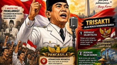 REFLEKSI BULAN BUNG KARNO: MENYALAKAN KEMBALI API NASIONALISME DAN JALAN TRISAKTI