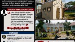 Plt Kadisdik Langsa Dinilai Lempar Tanggung Jawab Saat Dimintai Klarifikasi Terkait Material Bongkaran SMP Negeri 10