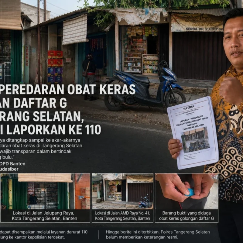 Peredaran Obat Keras Daftar G Di Wilayah Hukum Polres Tangerang Selatan Masih Marak Dan Bebas