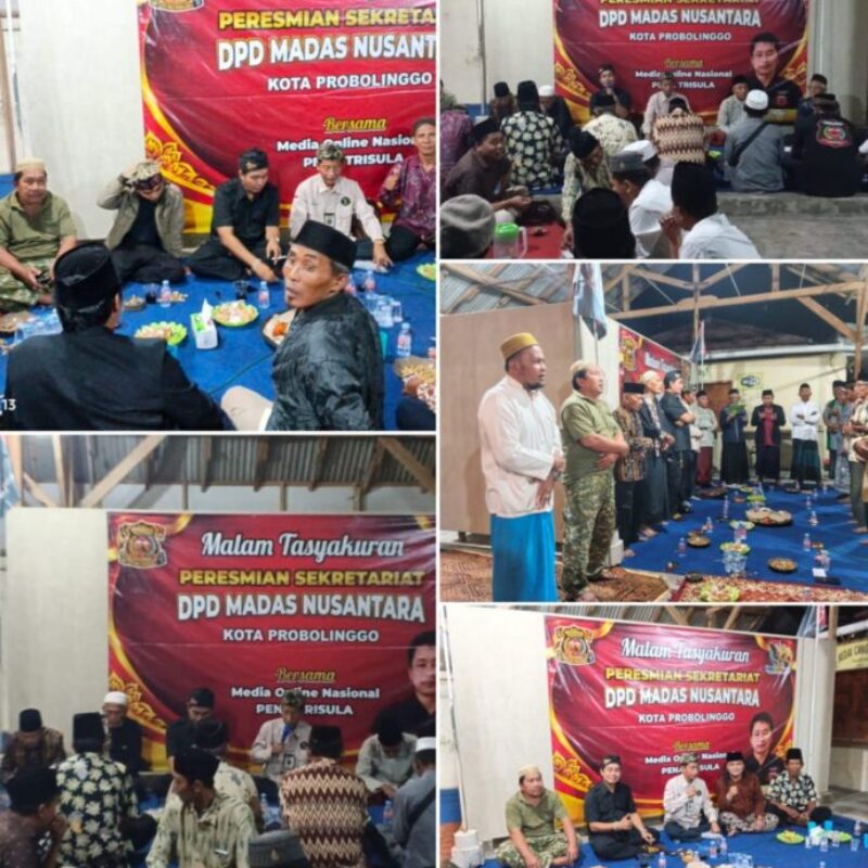Perkuat Konsolidasi Organisasi, MADAS Nusantara Kota Probolinggo Resmikan Kantor Sekretariat Baru